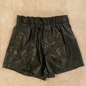 Vegan Leather Shorts